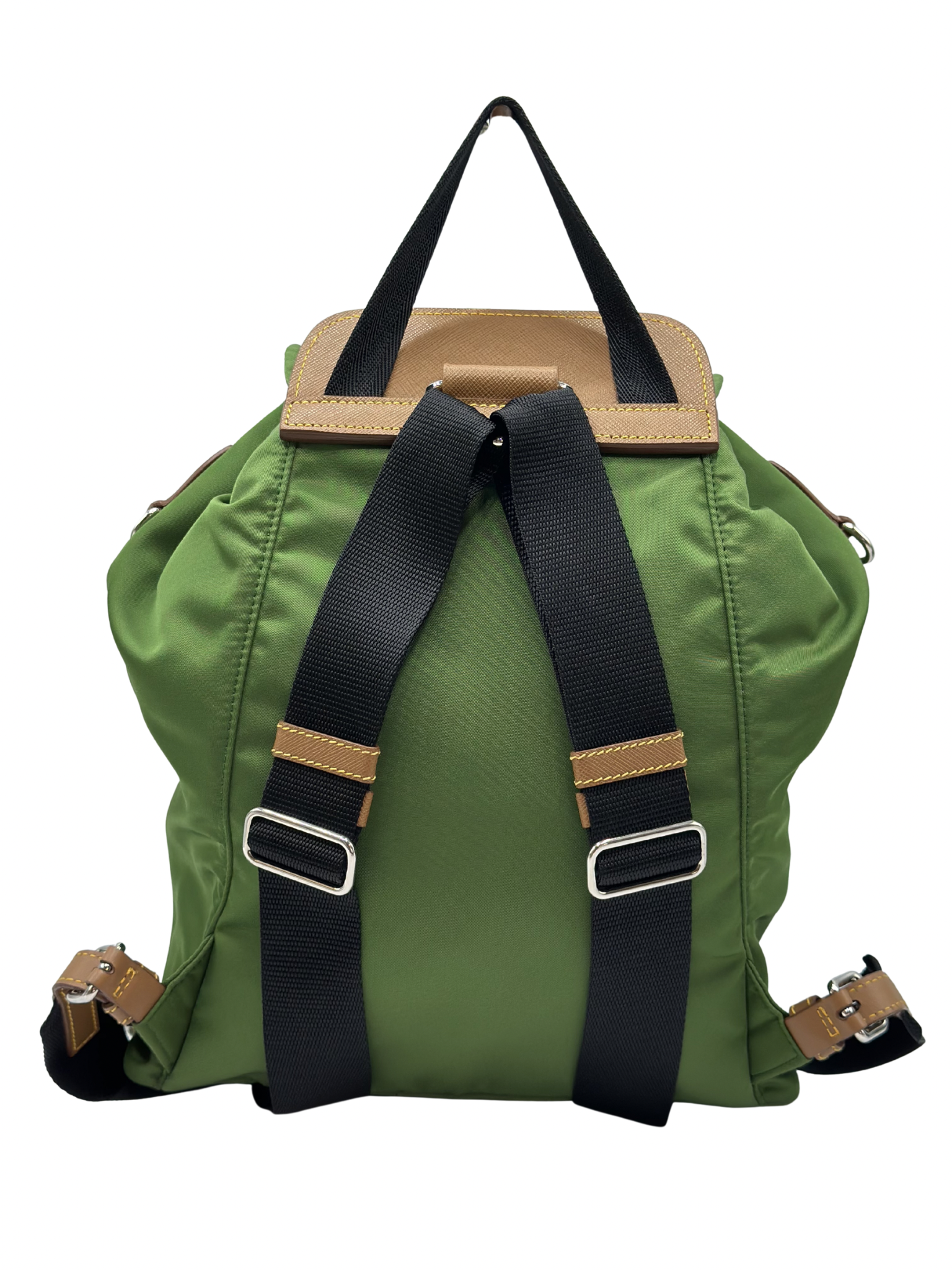 Mochila de Nylon Verde Prada