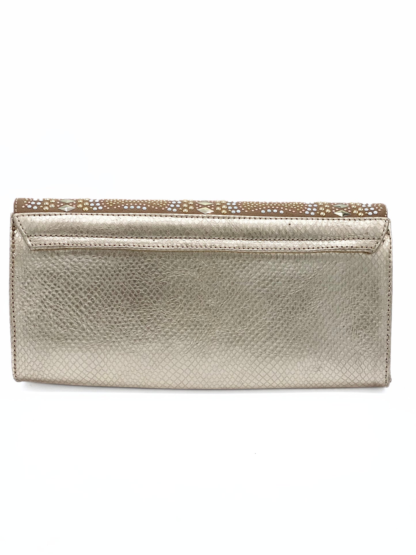 Clutch Sobre Carmen Steffens Studded Dorado