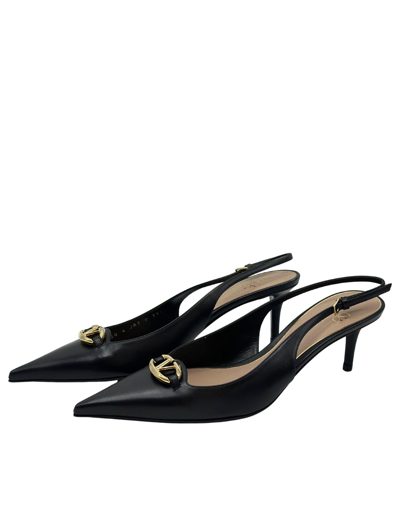 Sandalias Negras Valentino V Logo The Bold Edition (39.5)