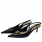 Sandalias Negras Valentino V Logo The Bold Edition (39.5)