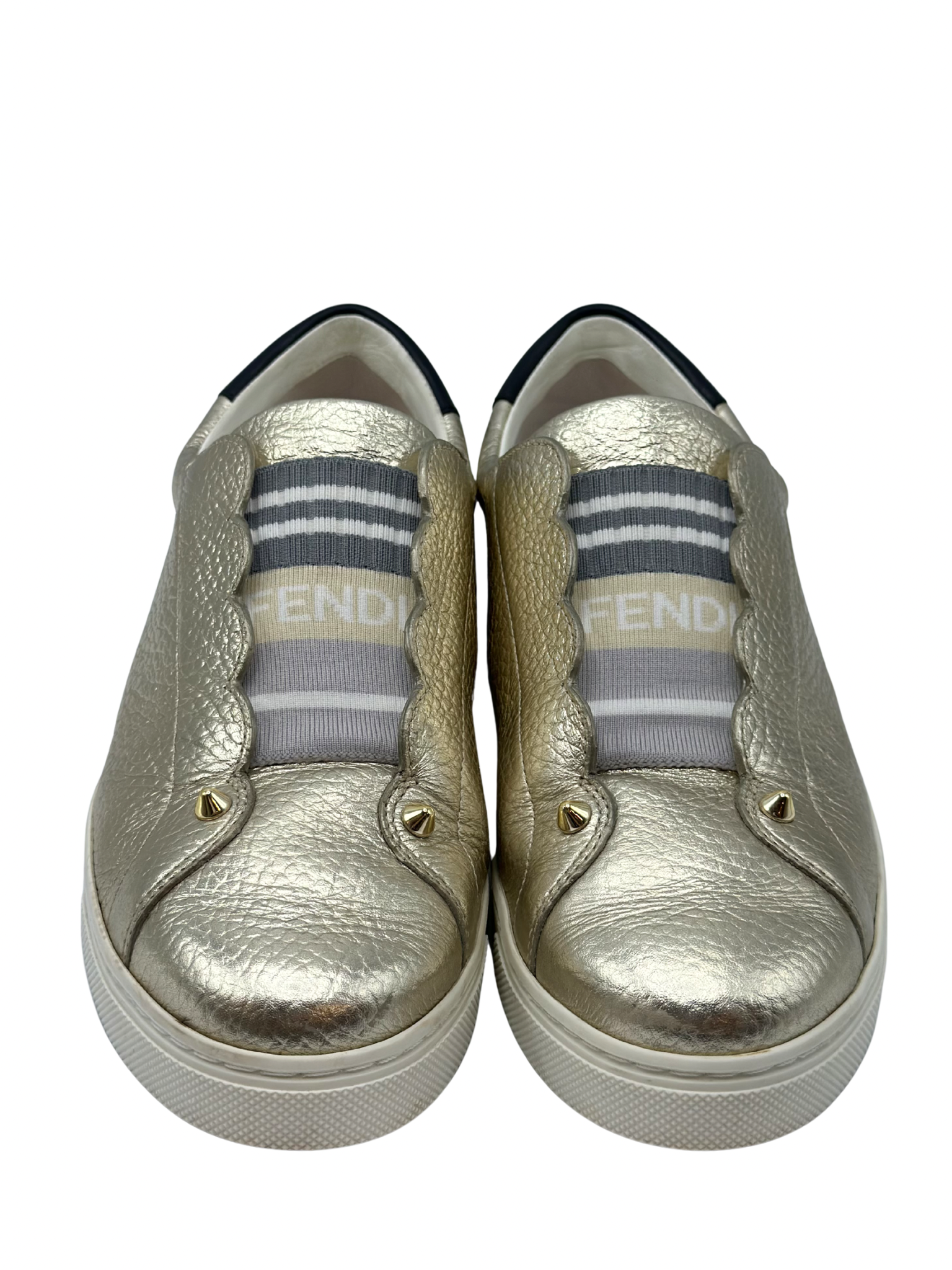 Alpargatas Doradas Fendi Rockoclick (38)