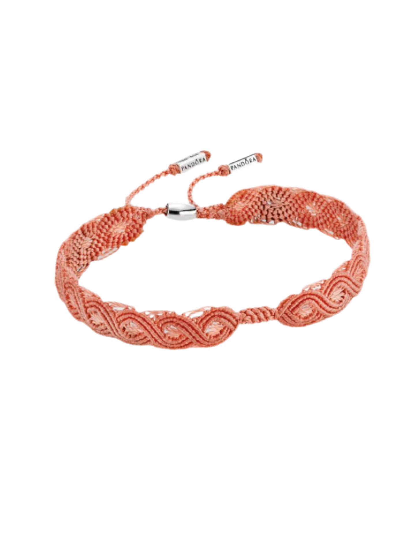 Pulsera Pandora de Macrame Salmon