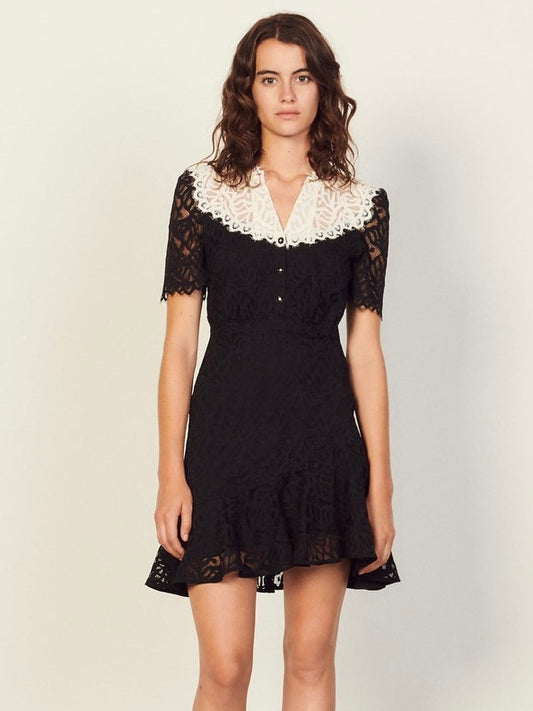 Vestido Sandro Sleeve Lace (Talle M)