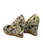 Pumps Peep-Toe Gucci Horsebit Floral Canvas (39)