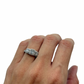 Anillo Estilo Engagement en Oro Blanco 18k con Diamantes