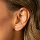 Aros Oro Blanco 14k Smiley
