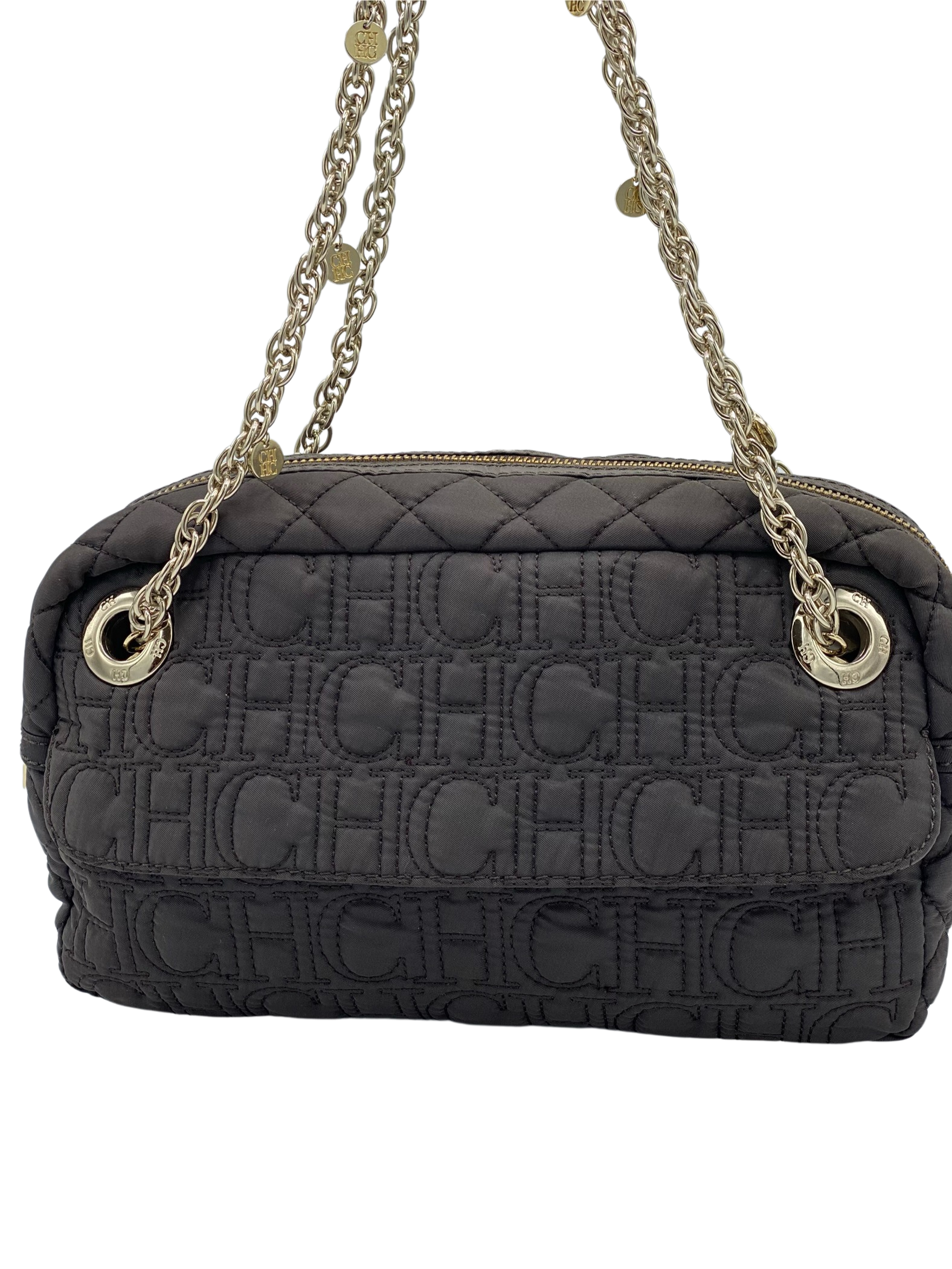 Cartera Carolina Herrera Quilted Nylon Chain Shoulder Bag