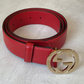 Cinto Rojo Gucci Interlocking GG