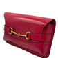 Clutch Gucci Horsebit Rojo Frambuesa