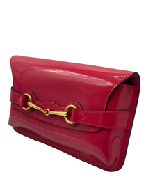Clutch Gucci Horsebit Rojo Frambuesa