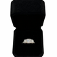 Anillo Estilo Engagement en Oro Blanco 18k con Diamantes