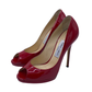 Sandalia Jimmy Choo Red Peep Toe (37.5)