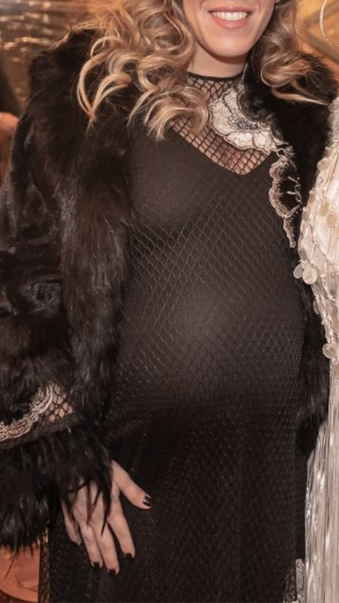 Vestido Negro con Encaje Las Buttner (Talle L)