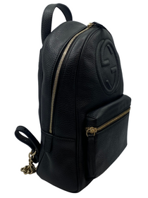 Mochila Negra Gucci Soho Interlocking