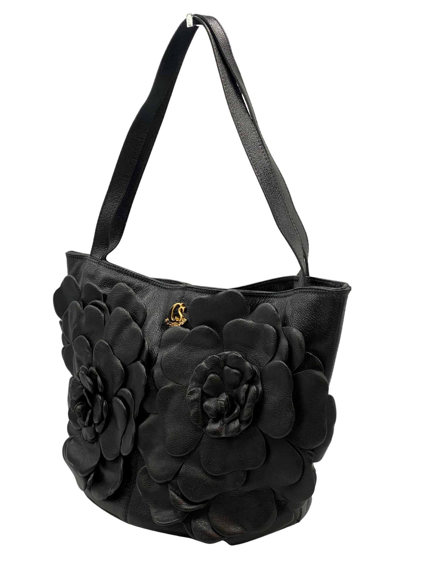 Cartera de Cuero Negra Carmen Steffens