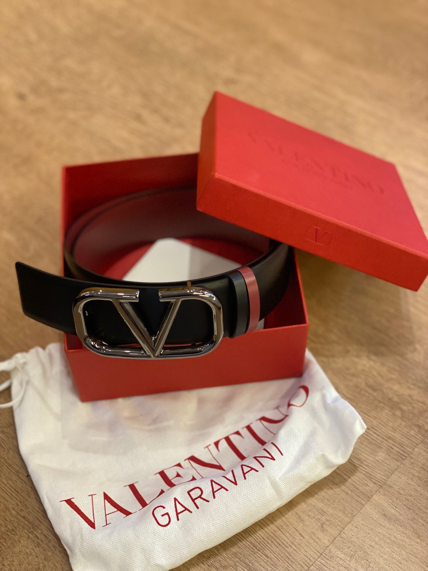 Cinto Valentino Garavani Doble Faz Masculino