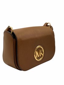 Cartera Marrón de Cuero Michael Kors Samira