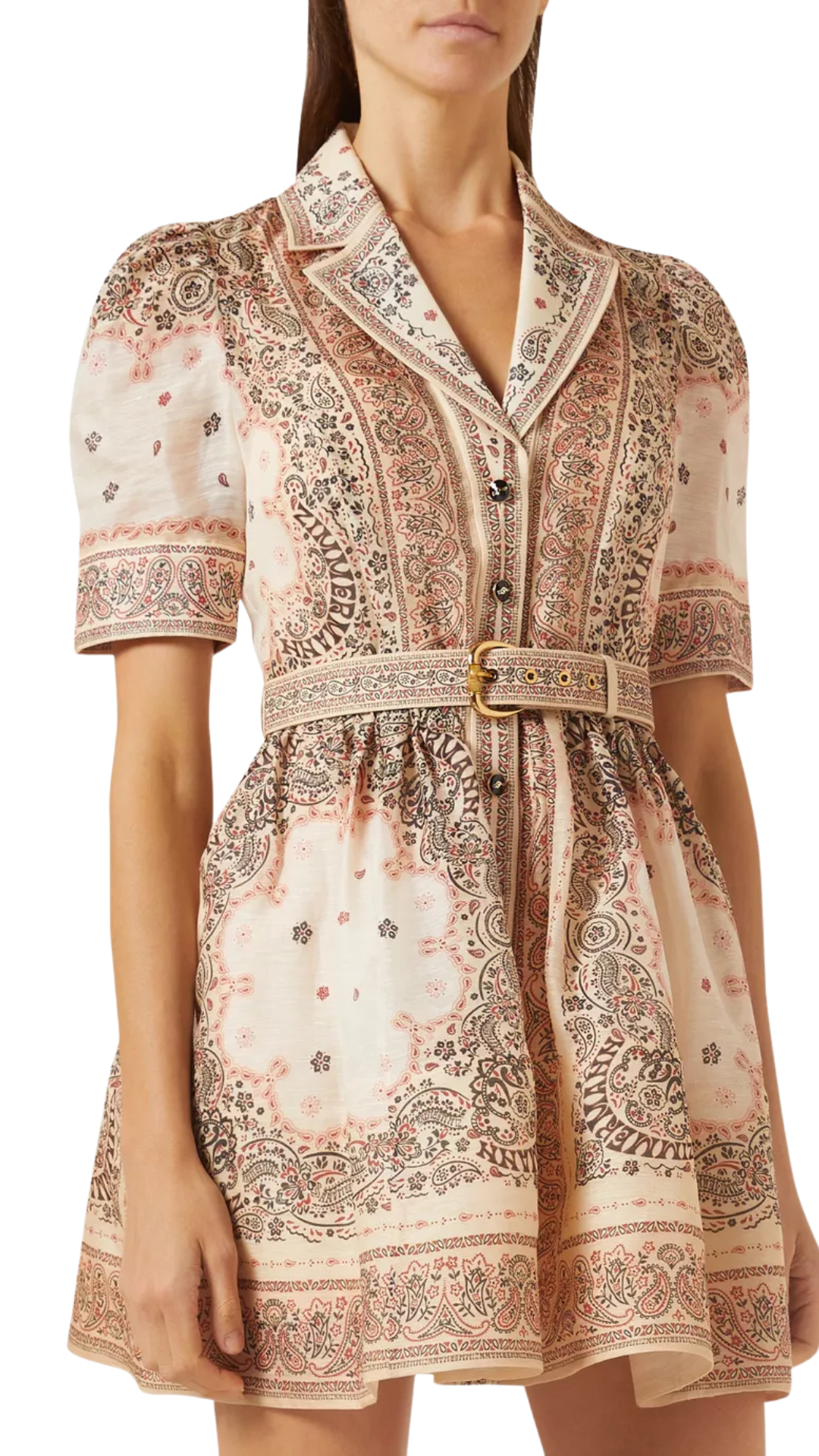 Vestido Corto Zimmermann Matchmaker Bandana Print (Talle 1)