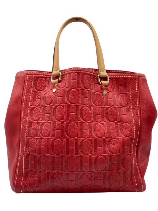 Cartera Carolina Herrera Peter Monogram Red