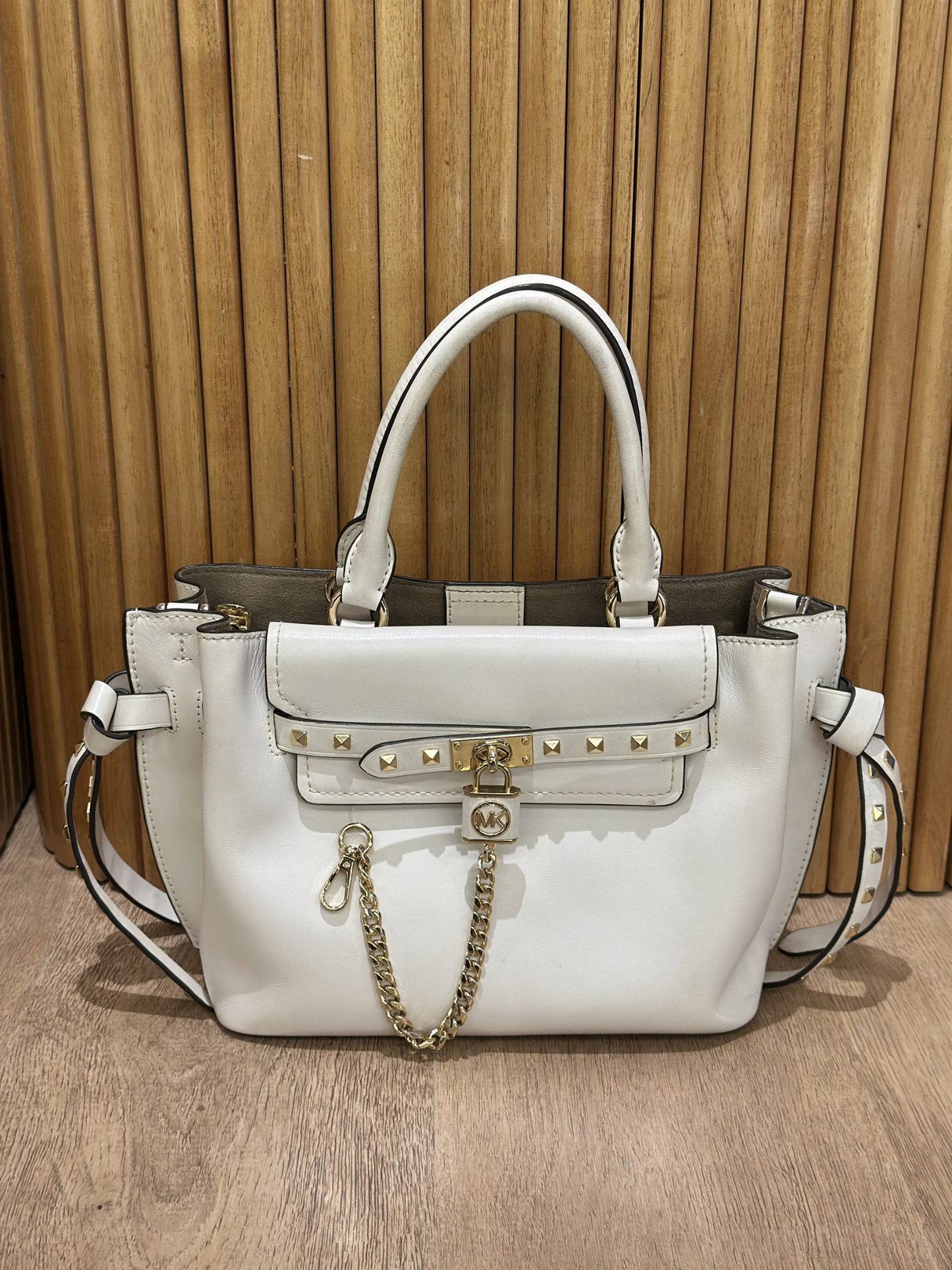 Cartera Blanca Michael Kors Hamilton Legacy