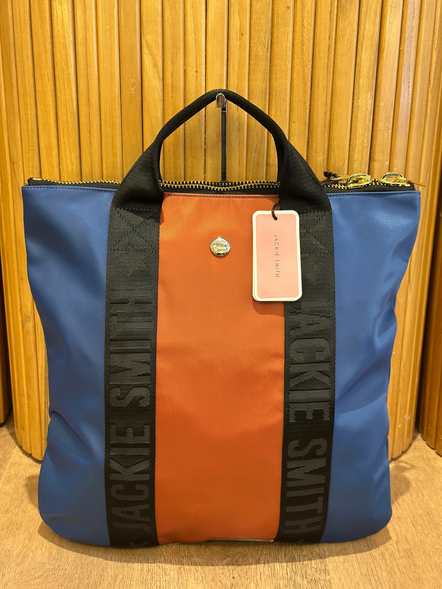 Mochila de Nylon Jackie Smith Azul y Naranja