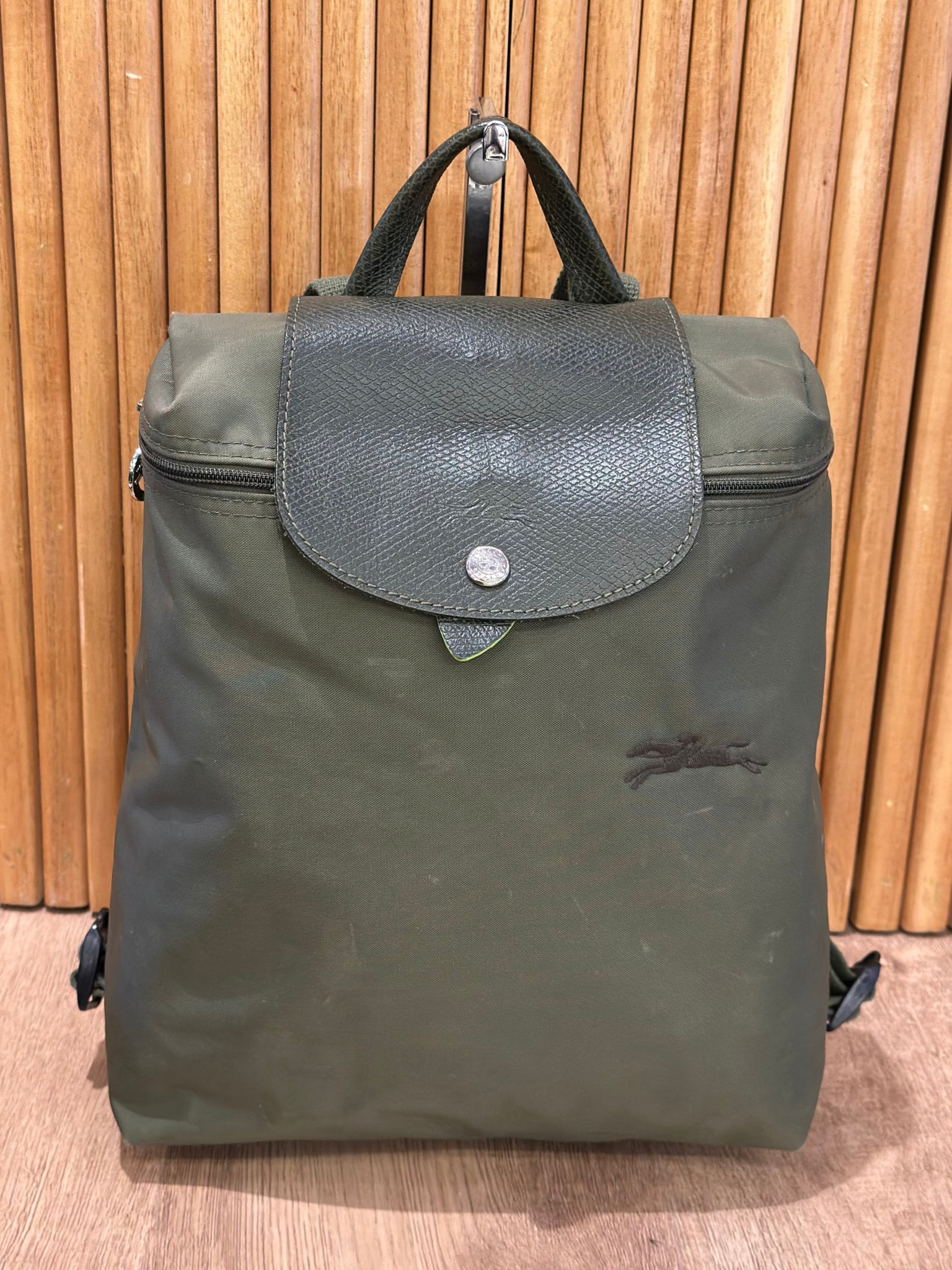 Mochila Verde Longchamp Le Pliage