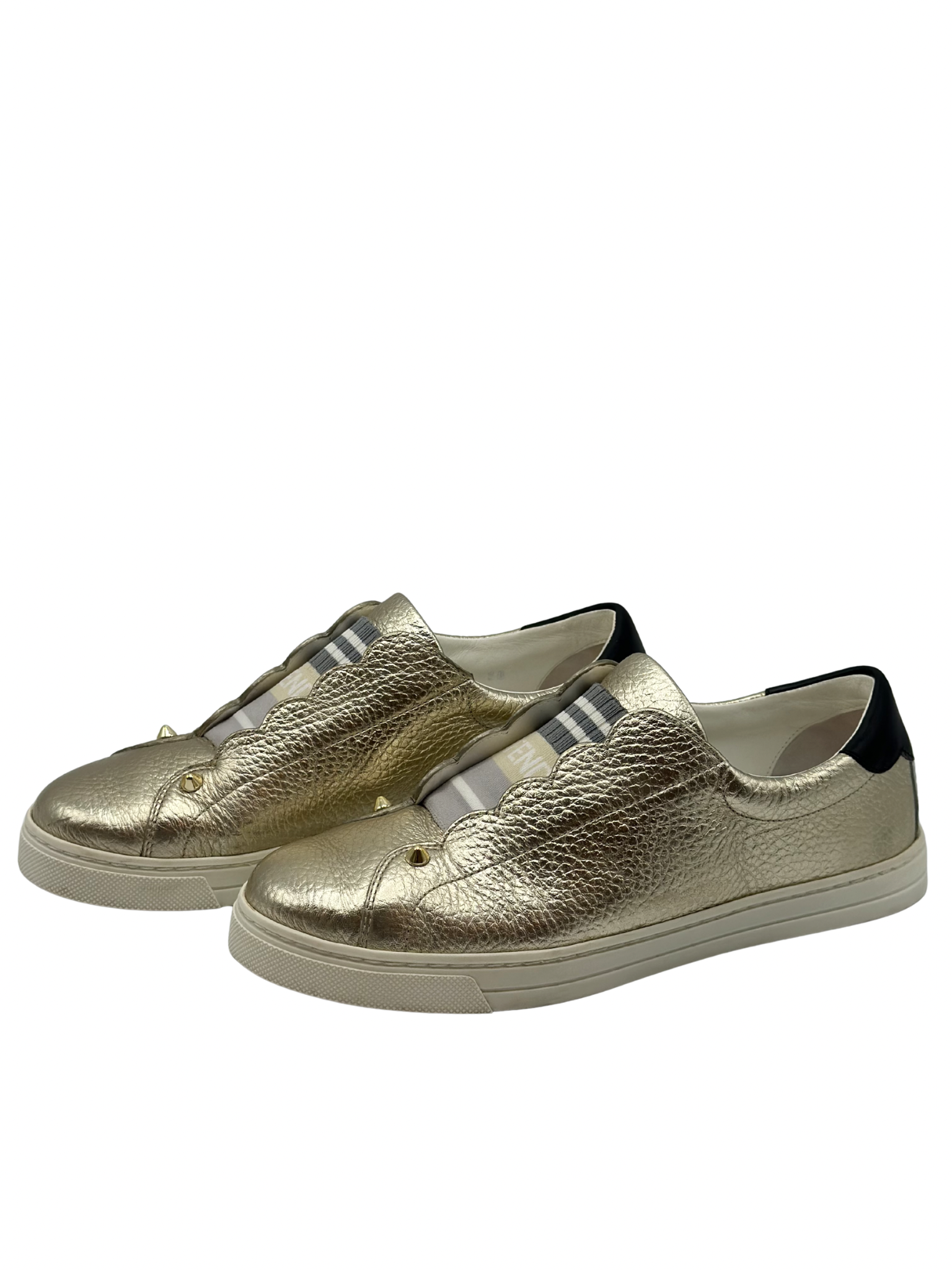 Alpargatas Doradas Fendi Rockoclick (38)