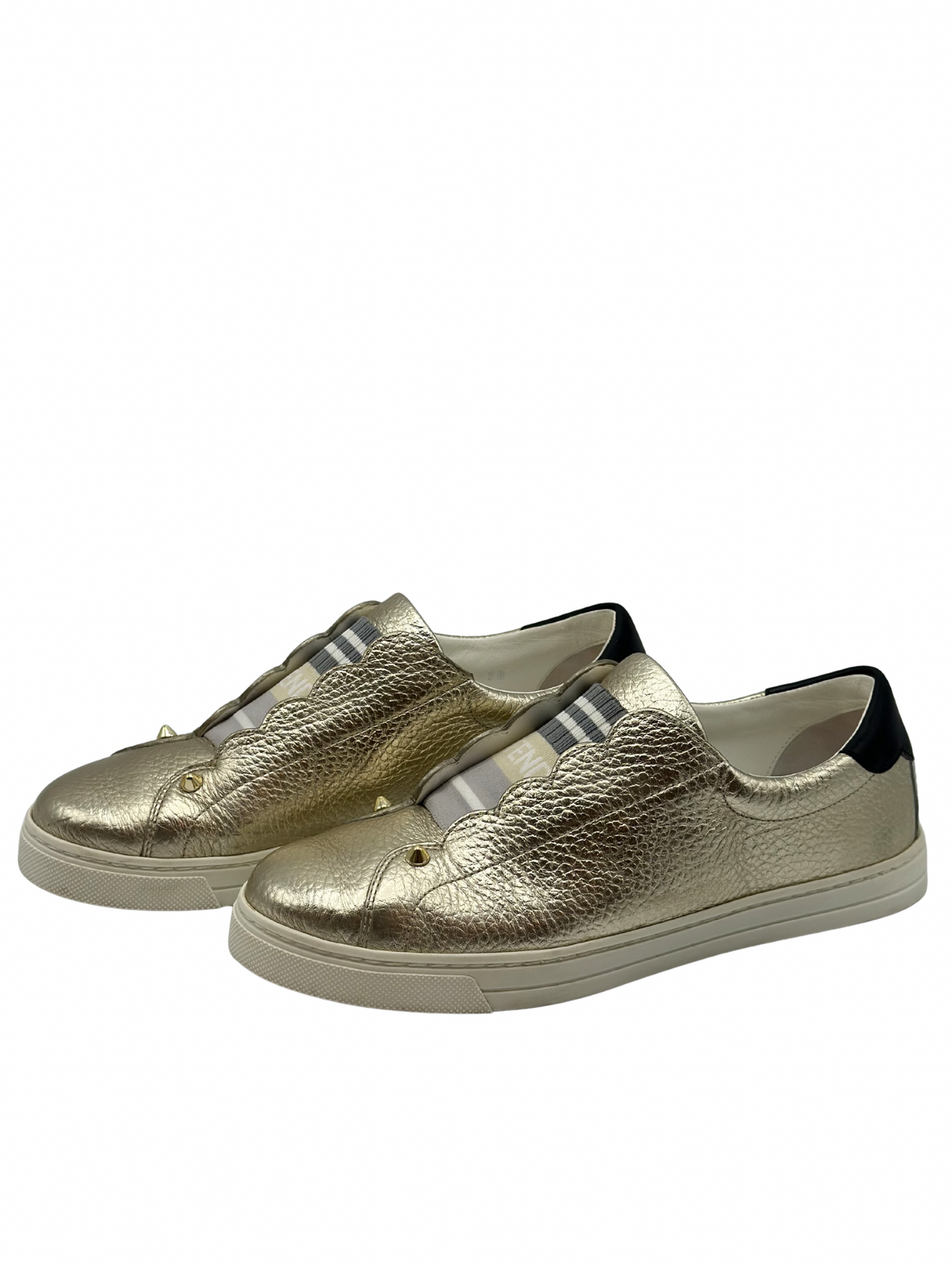 Alpargatas Doradas Fendi Rockoclick (38)
