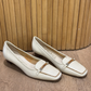 Mocasines de Tacón Salvatore Ferragamo Marfil (8)