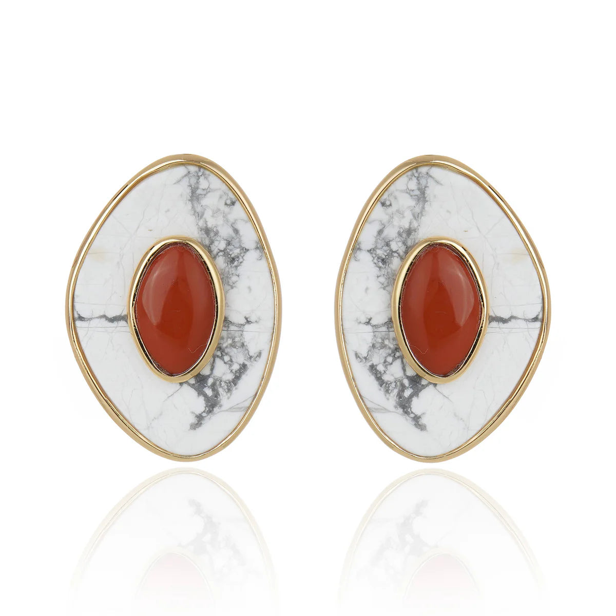 Aros Crisitina Sabatini Red and Jasper Howlite