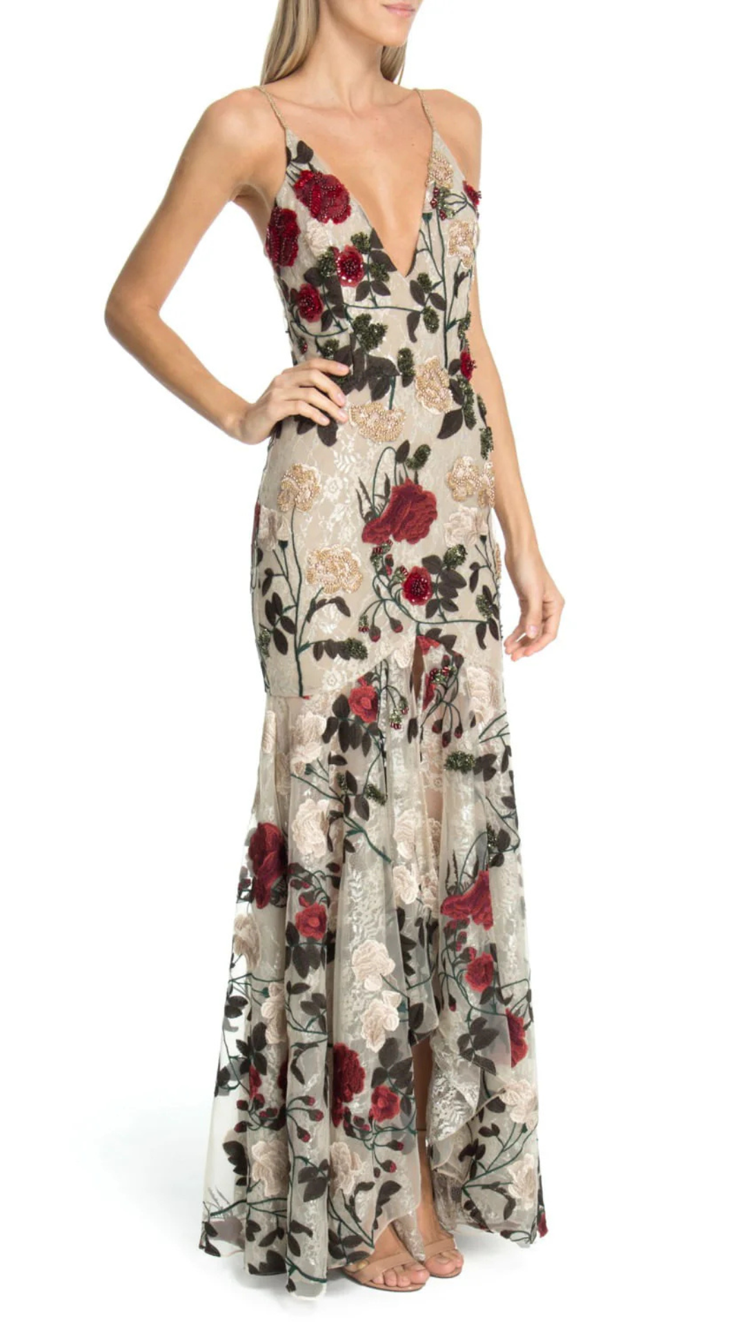 Vestido Pat Bo Floral Off White (Talle S)