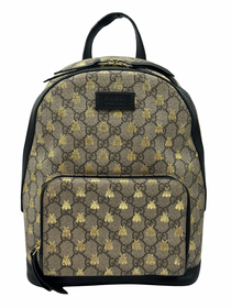 Mochila Pequeña Gucci GG Supreme Gold Bees