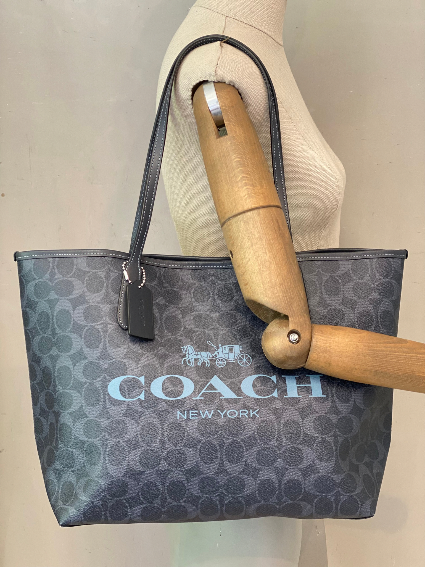 Cartera Azul Coach Tote Bag