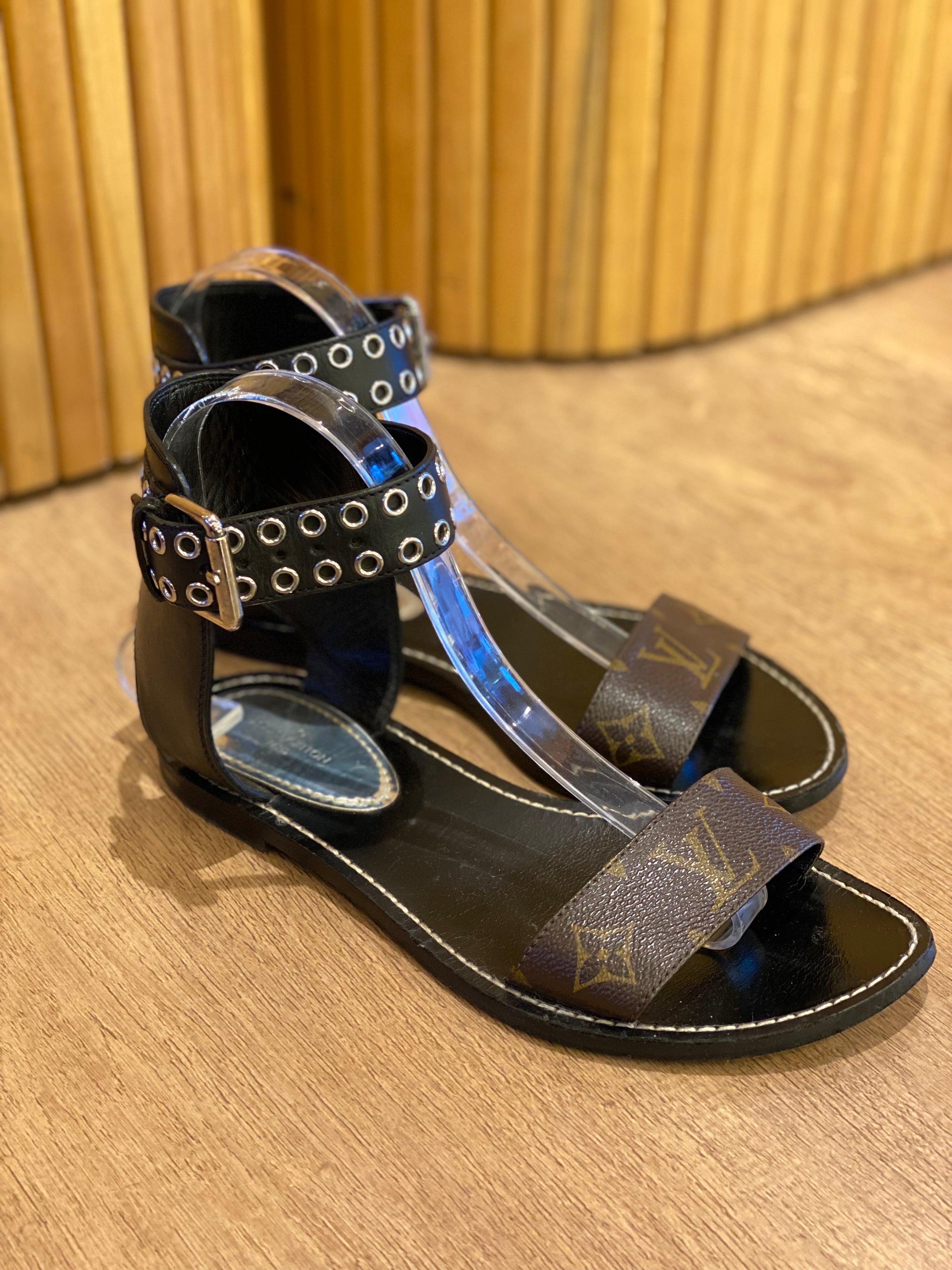 Sandalia Gladiadora Louis Vuitton Monogram (37)