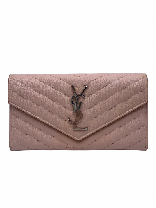 Billetera Rosada YSL Con Detalles