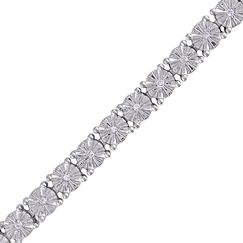 Brazalete Zales de Plata con 1/4 CTTW de Diamante