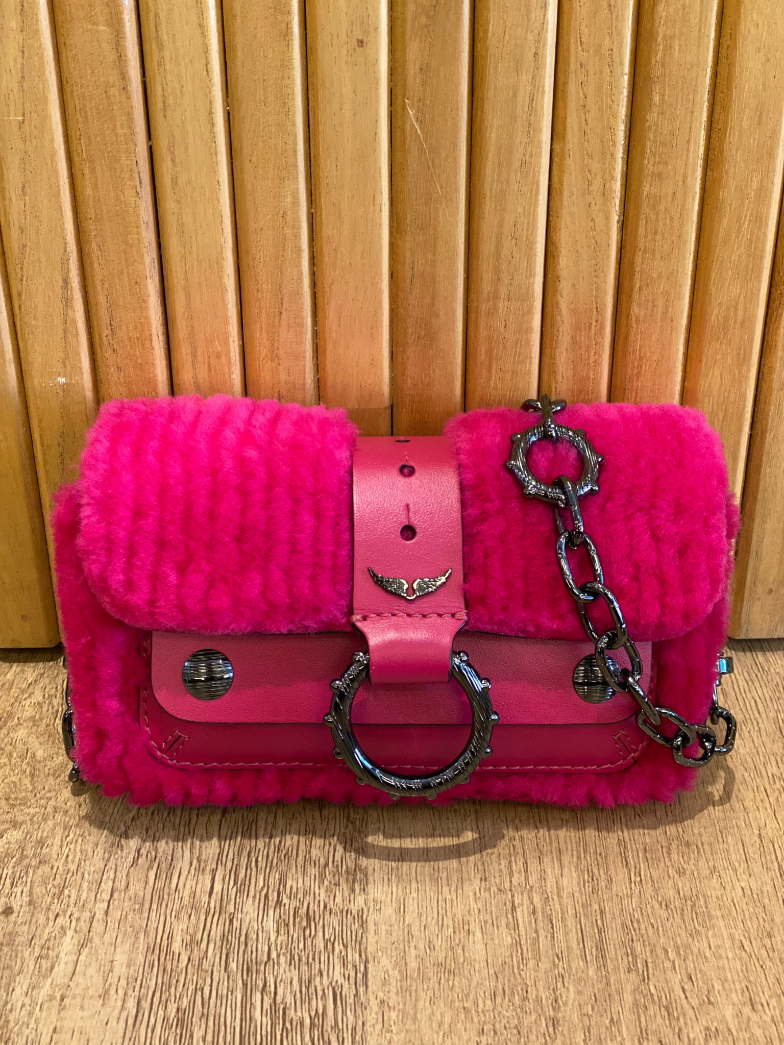 Bolso Fucsia de Piel Kate Wallet Zadig & Voltaire