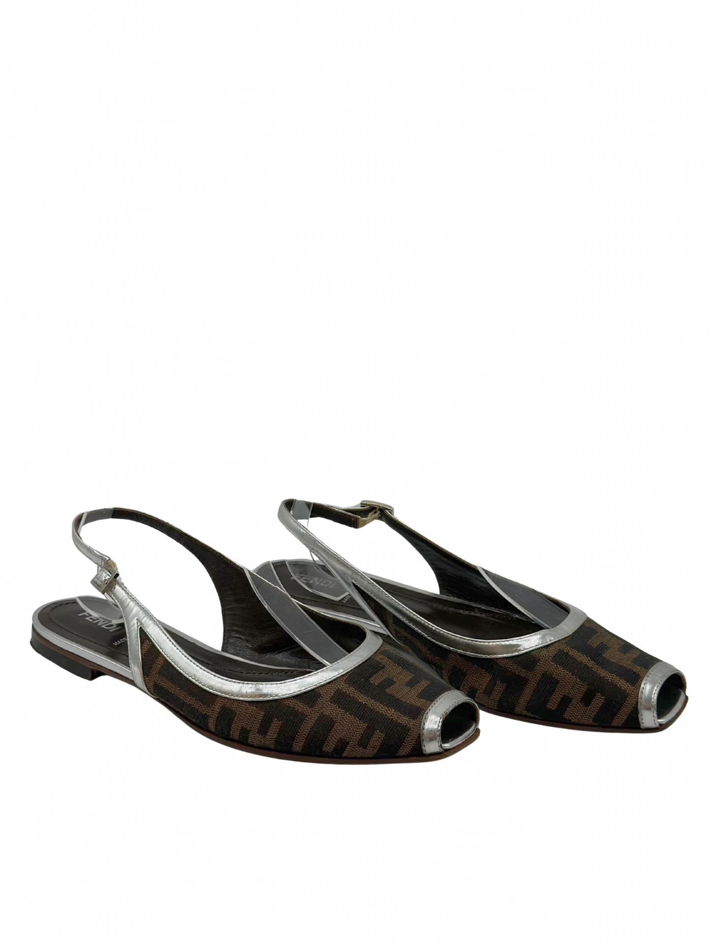 Sandalias Fendi Zucca Slingback (39.5)