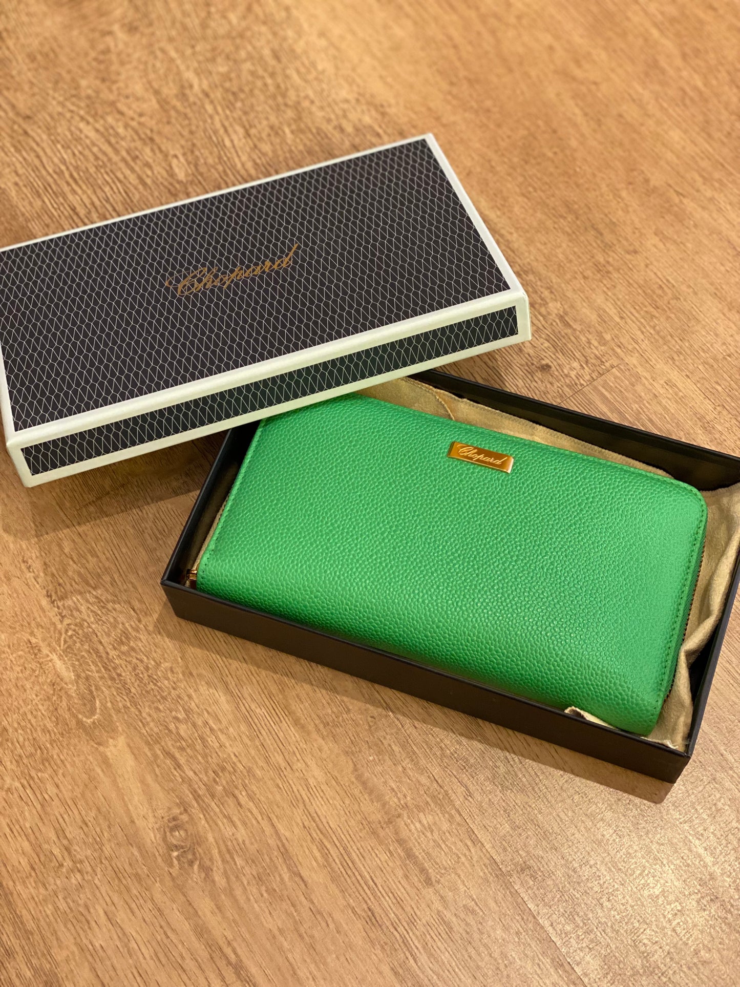 Billetera Chopard Zip Around Verde