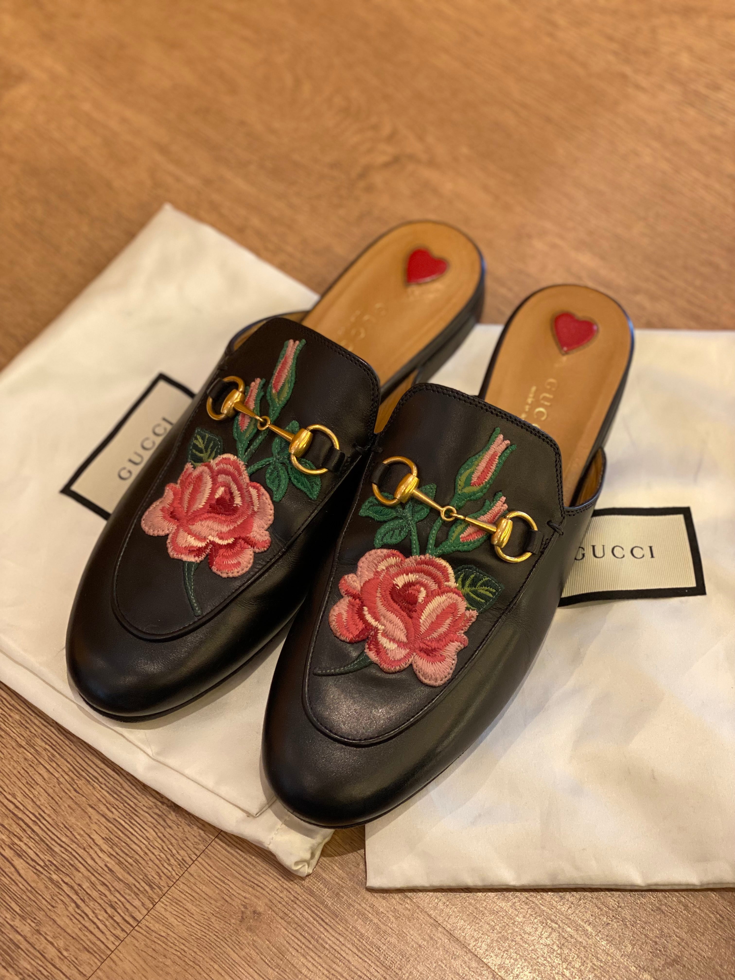 Mules Gucci Horsebit Floral (38)