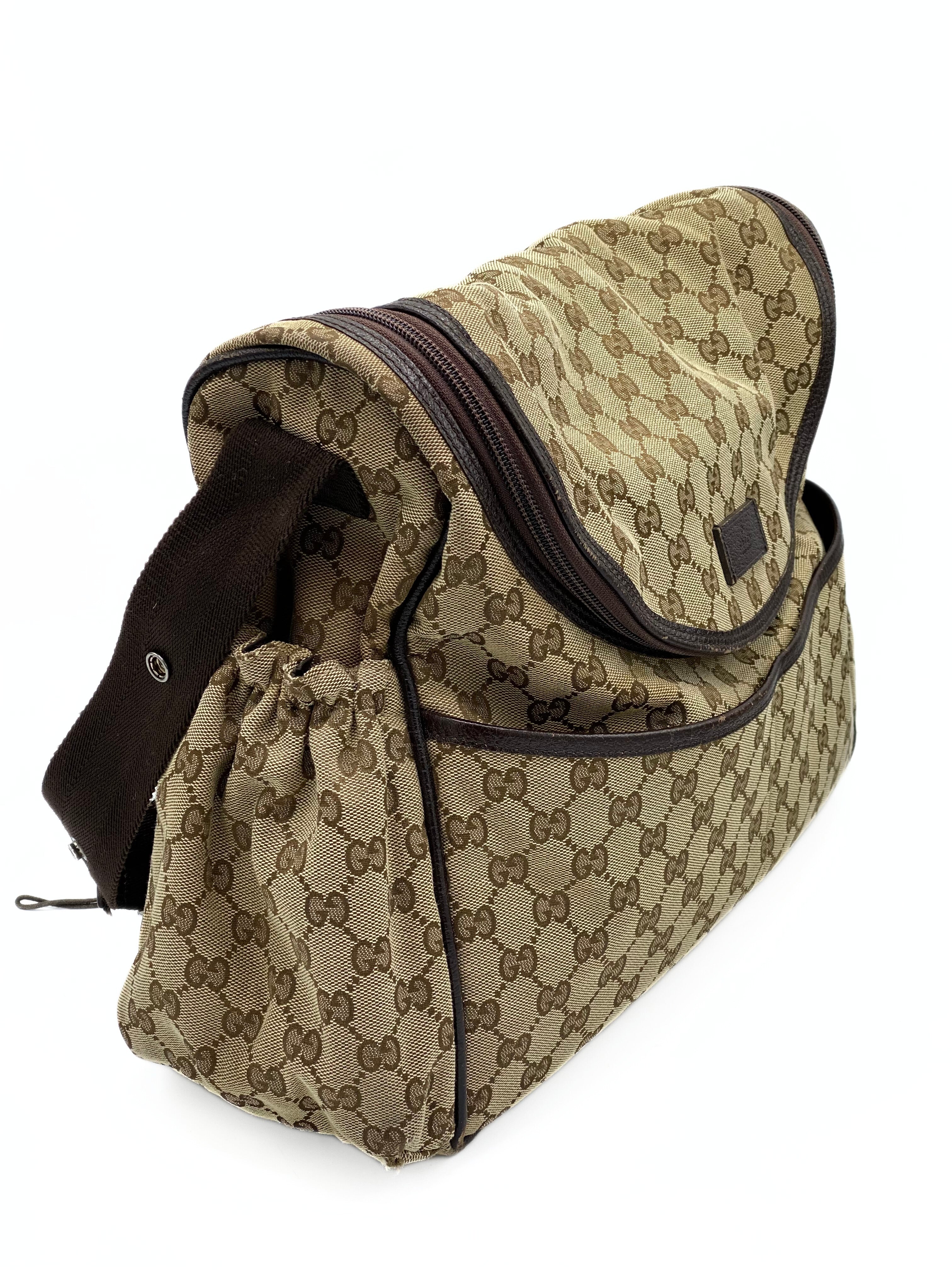 Pañalera Diaper Bag Gucci GG + Cambiador