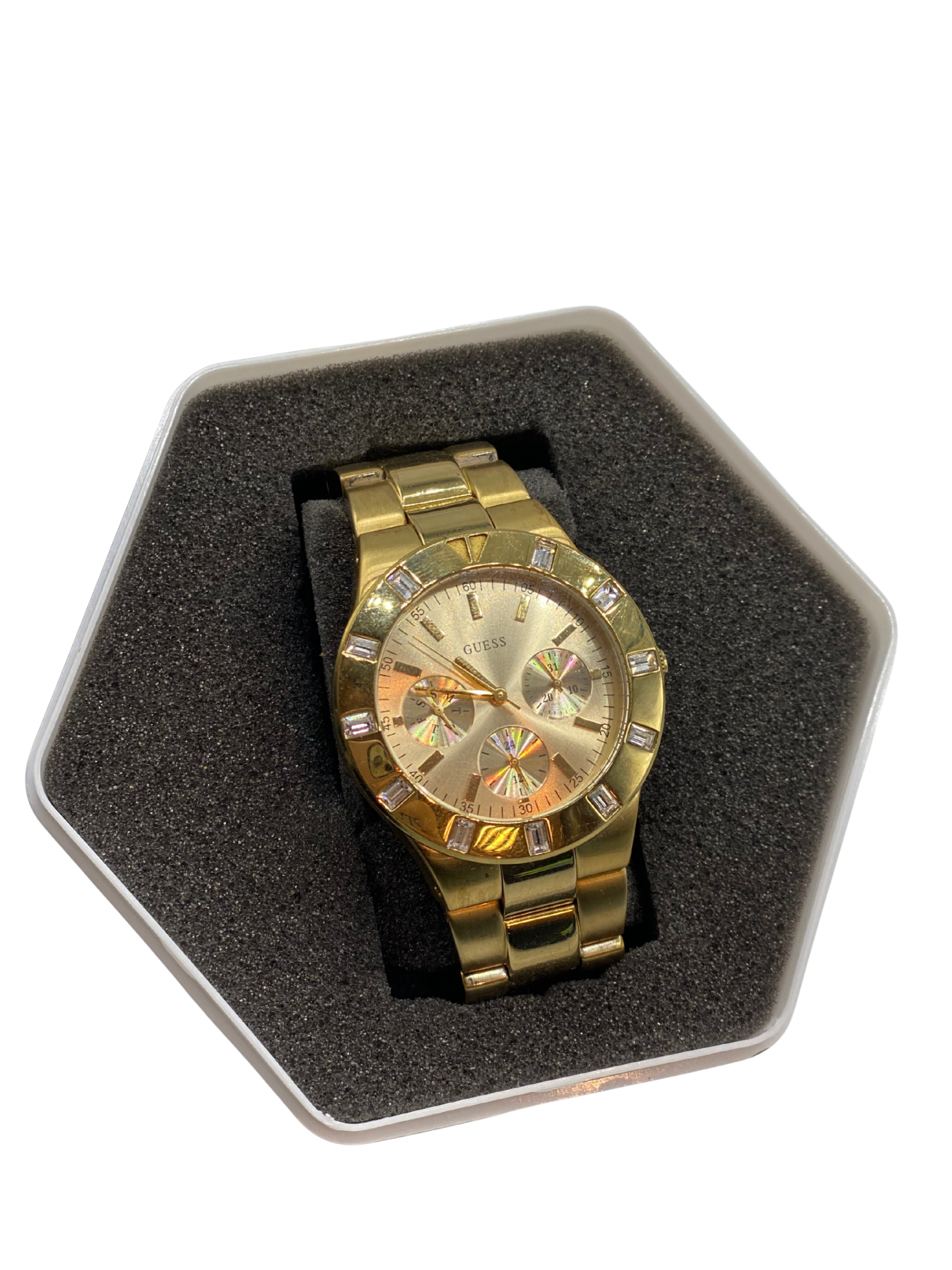 Reloj Dorado Guess Glisten W13576L1