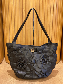 Cartera de Cuero Negra Carmen Steffens