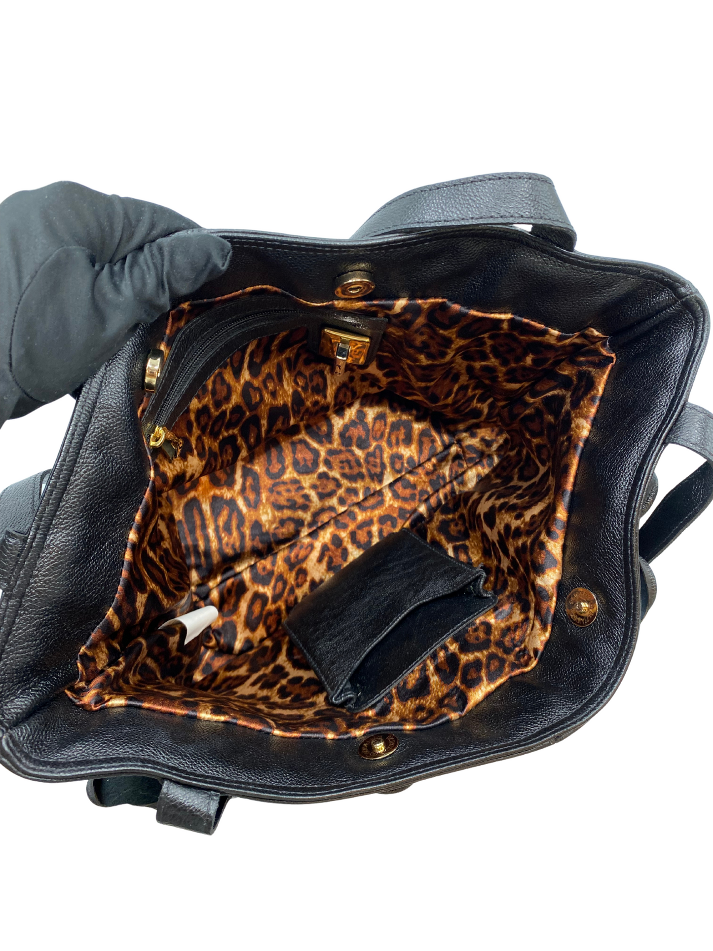 Cartera de Cuero Negra Carmen Steffens