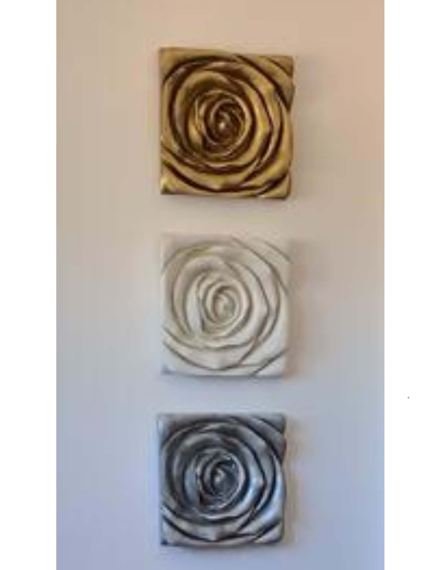 3 cuadros "Flores" Da Roberta 41 x 41 cm