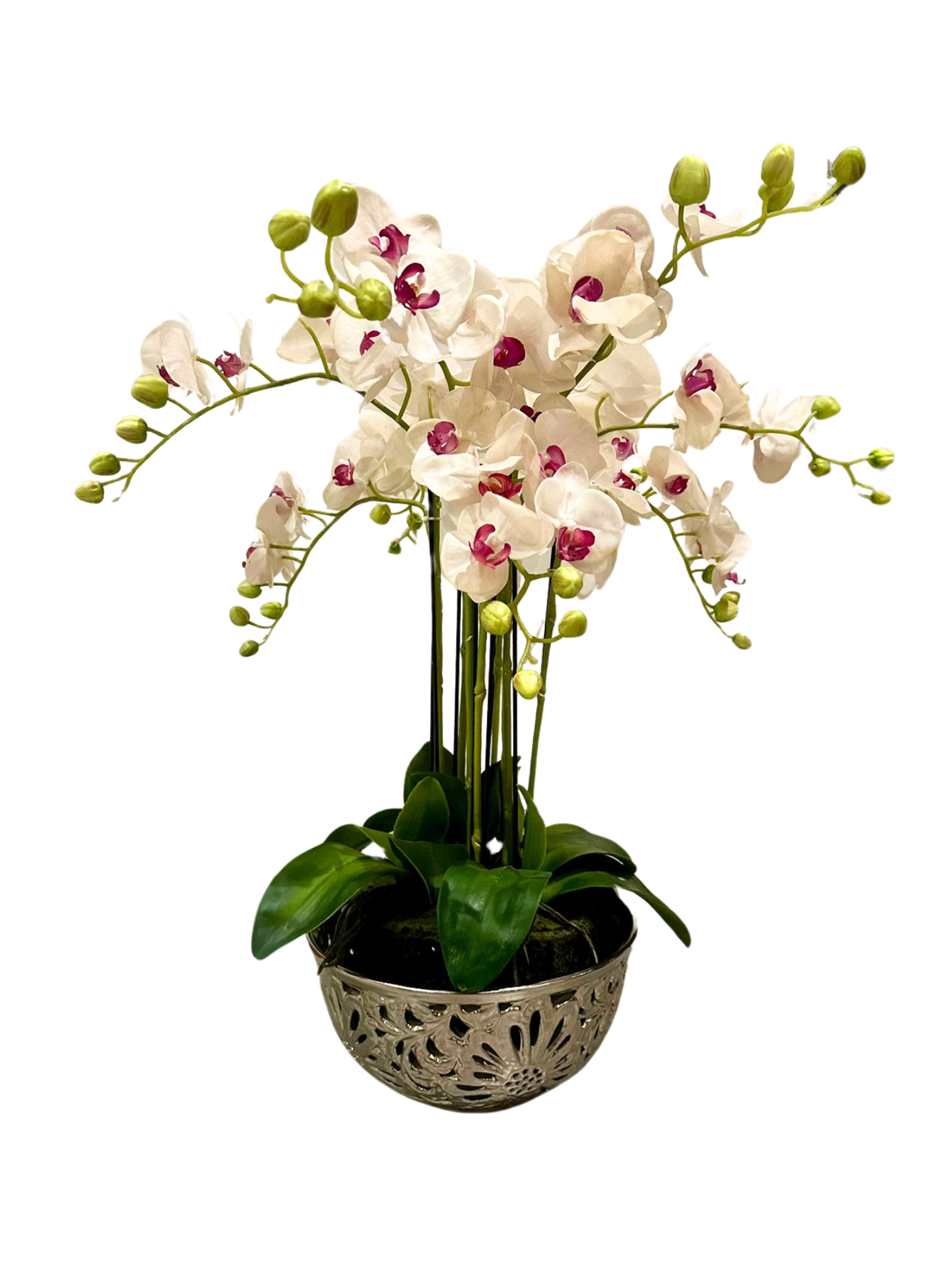 Arreglo de Orquídeas Artificiales con Plantera Galería Bonita