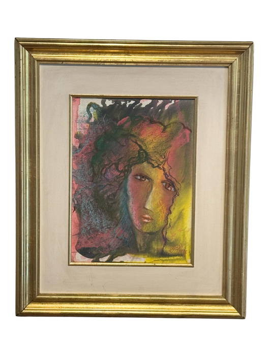 Cuadro "Rostro de Mujer" de Olga Blinder 33 x 43 cm.