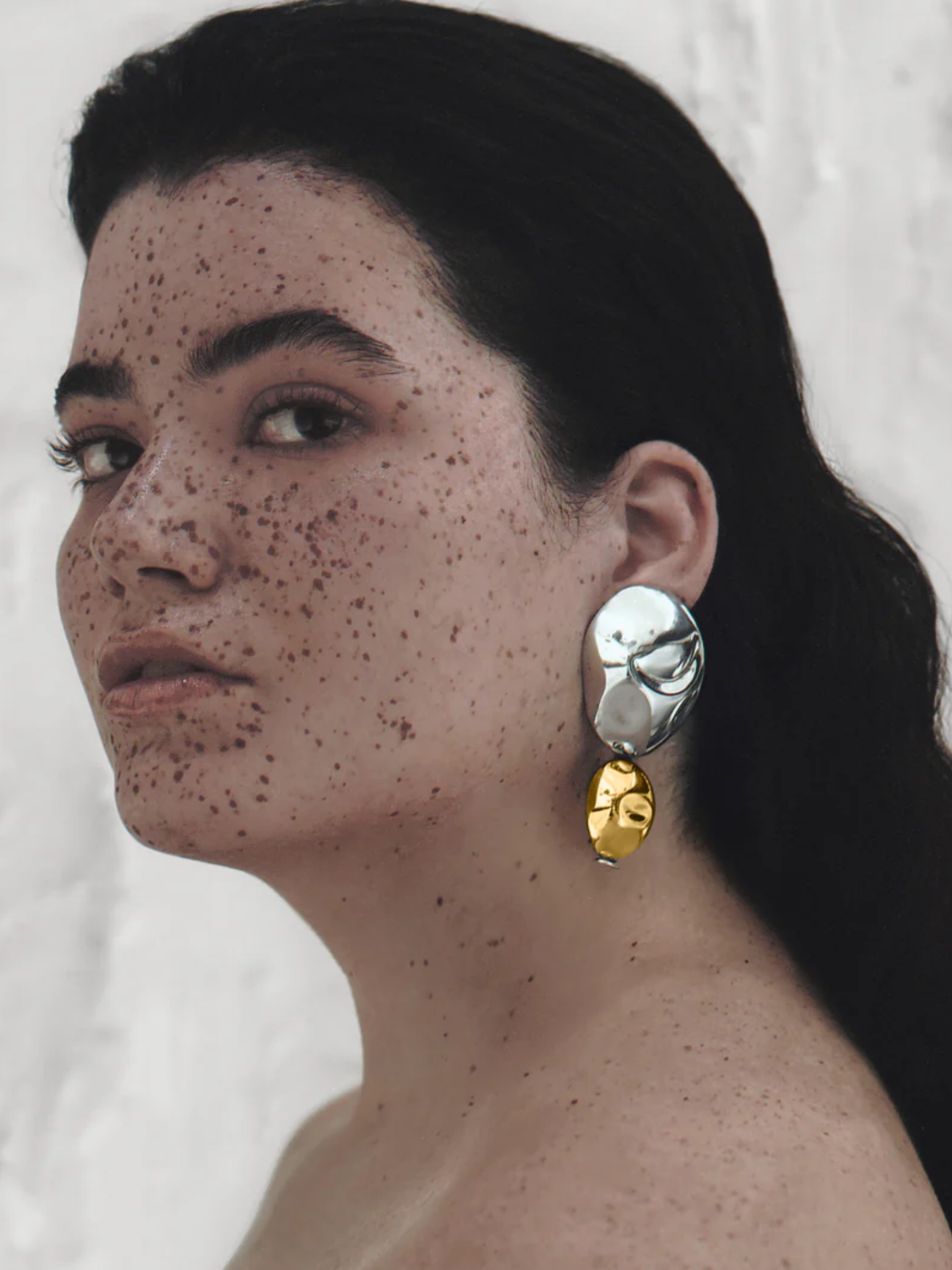 Aros Sordo Oriente Combinado Bañado en Oro 24KT