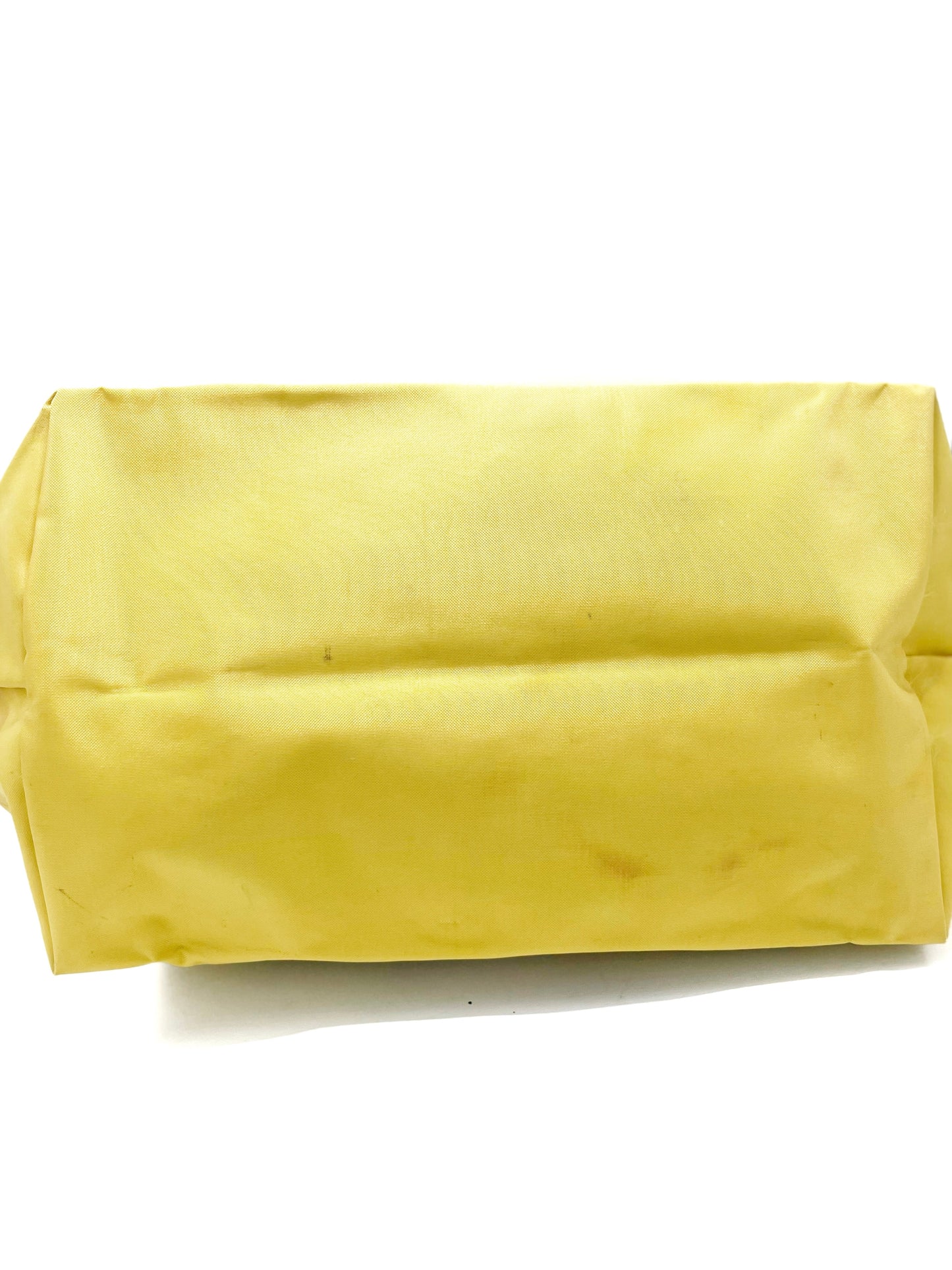 Cartera Longchamp Le Pliage M asa larga color amarillo