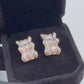 Aros Baguette Clip Oro Blanco 18k